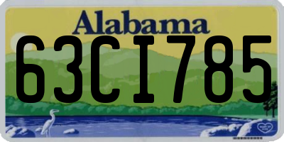 AL license plate 63CI785