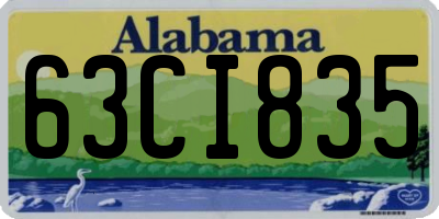 AL license plate 63CI835