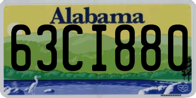 AL license plate 63CI880
