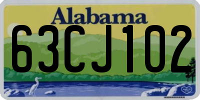 AL license plate 63CJ102