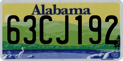 AL license plate 63CJ192