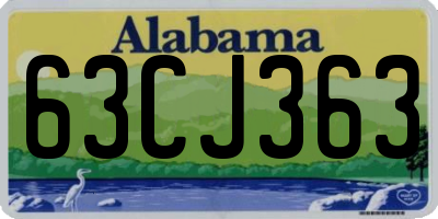 AL license plate 63CJ363