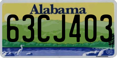 AL license plate 63CJ403