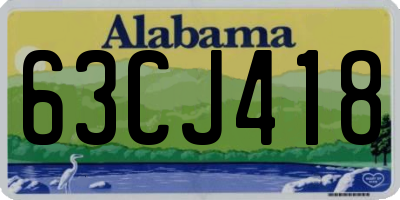 AL license plate 63CJ418