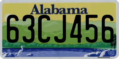 AL license plate 63CJ456