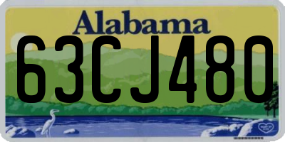 AL license plate 63CJ480