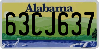 AL license plate 63CJ637