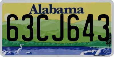 AL license plate 63CJ643