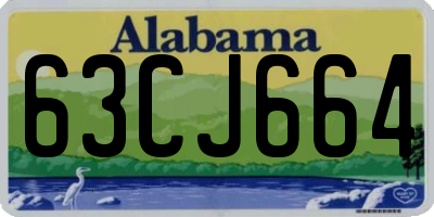 AL license plate 63CJ664