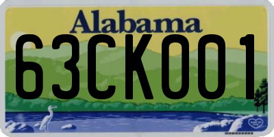 AL license plate 63CK001