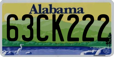 AL license plate 63CK222