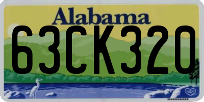 AL license plate 63CK320