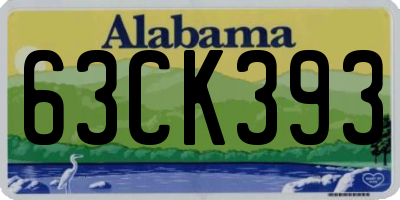 AL license plate 63CK393