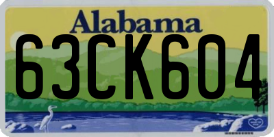 AL license plate 63CK604