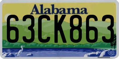 AL license plate 63CK863