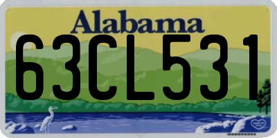 AL license plate 63CL531