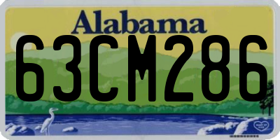 AL license plate 63CM286