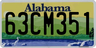 AL license plate 63CM351