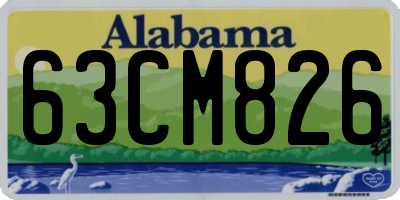 AL license plate 63CM826