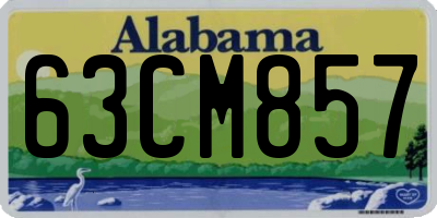 AL license plate 63CM857