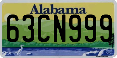 AL license plate 63CN999