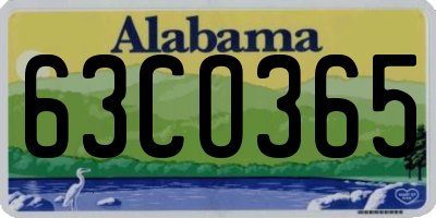 AL license plate 63CO365