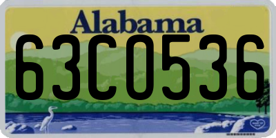 AL license plate 63CO536