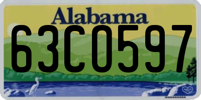 AL license plate 63CO597