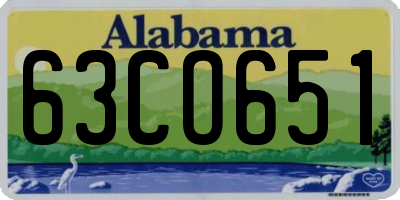 AL license plate 63CO651