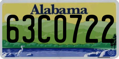 AL license plate 63CO722