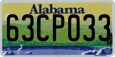 AL license plate 63CP033