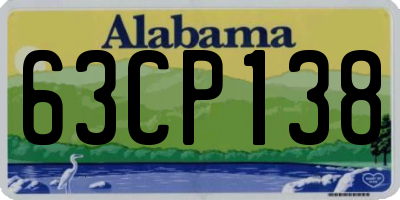 AL license plate 63CP138