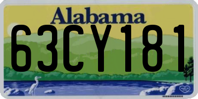 AL license plate 63CY181