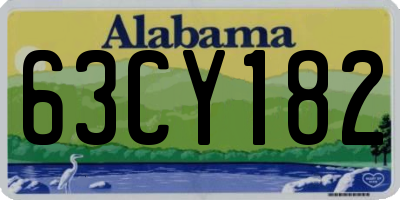 AL license plate 63CY182