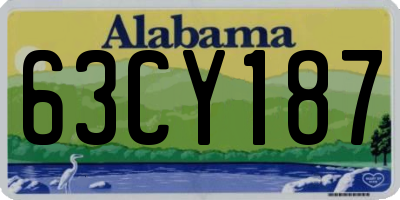 AL license plate 63CY187