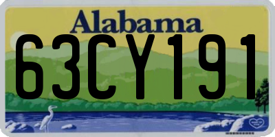 AL license plate 63CY191