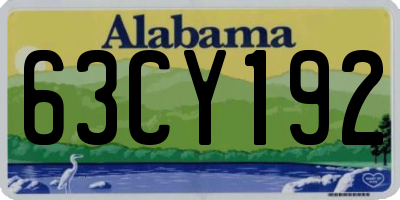 AL license plate 63CY192
