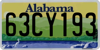 AL license plate 63CY193