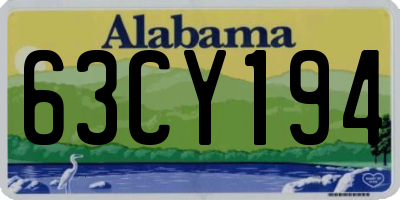 AL license plate 63CY194