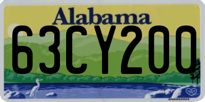 AL license plate 63CY200