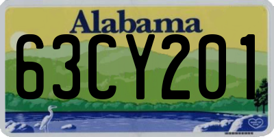 AL license plate 63CY201