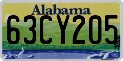 AL license plate 63CY205