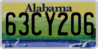 AL license plate 63CY206