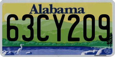 AL license plate 63CY209
