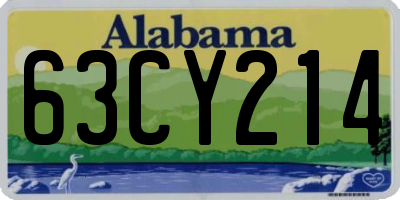 AL license plate 63CY214