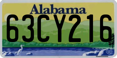 AL license plate 63CY216