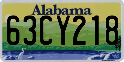 AL license plate 63CY218