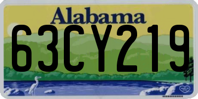 AL license plate 63CY219