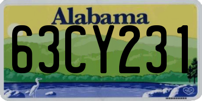 AL license plate 63CY231