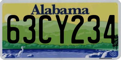 AL license plate 63CY234